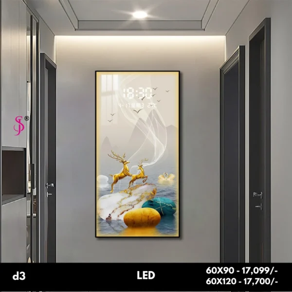 Imported Digital LED Wall Frame with Digital Clock - Image 4