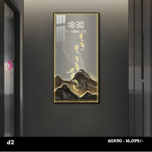 Imported Digital LED Wall Frame with Digital Clock