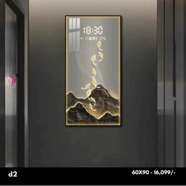 Imported Digital LED Wall Frame with Digital Clock - Image 3