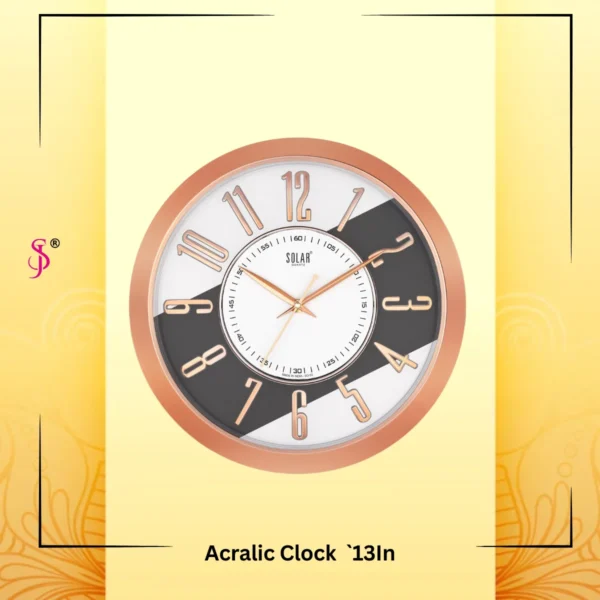 Acrylic Clock 13In