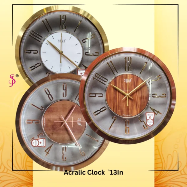 Acrylic Clock 13In