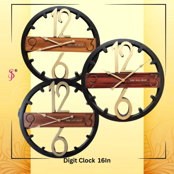Digit Clock 16 Inch Solar Brand – Timeless Indian Clocks Crafted with Precision - Image 3