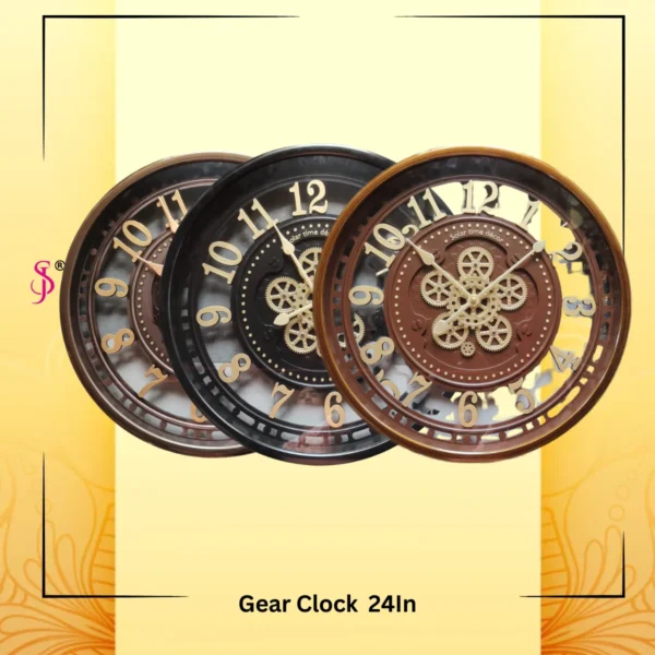Gear Clock 24In 1
